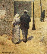 Charles Angrand Couple in the Street Germany oil painting artist